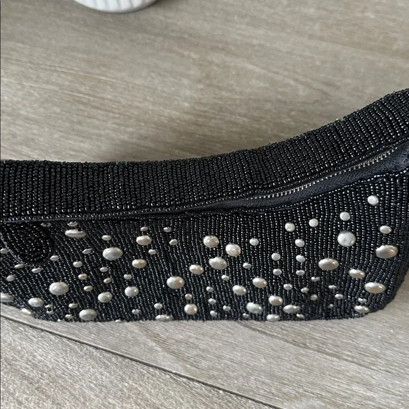 Anthropologie Asymmetric Beaded & Studded shoulder bag - Picture 6 of 11